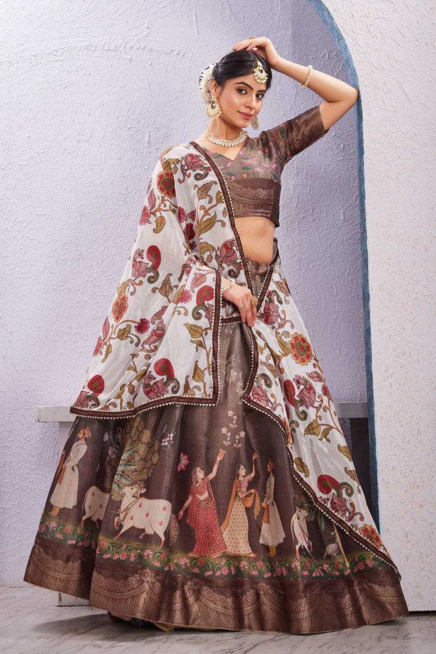 Ynf Soft Dola KESH554 Kamal Lehengas Wholesale Printed Lehenga Manufacturer