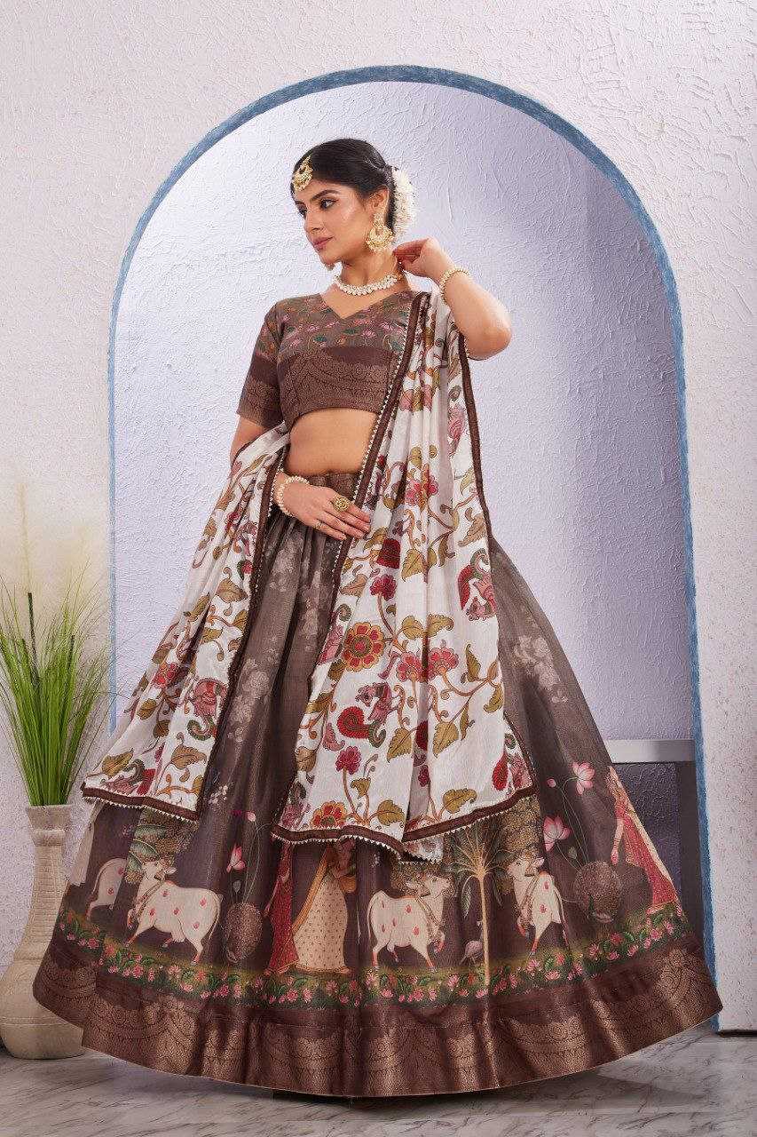 Ynf Soft Dola KESH554 Kamal Lehengas Wholesale Printed Lehenga Manufacturer