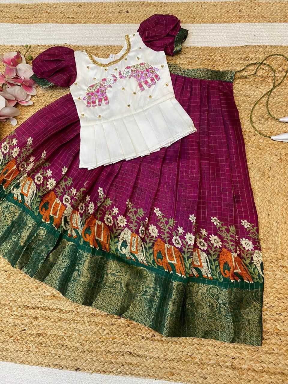 Ynf Soft Dola RIN235 Neil Kids Wear Wholesale Kids Lehenga Kids Lehenga Choli Baby Girl Lehenga Manufacturer