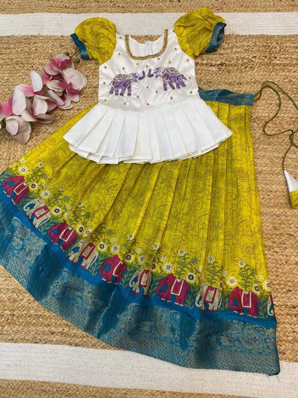 Ynf Soft Dola RIN235 Neil Kids Wear Wholesale Kids Lehenga Kids Lehenga Choli Baby Girl Lehenga Manufacturer