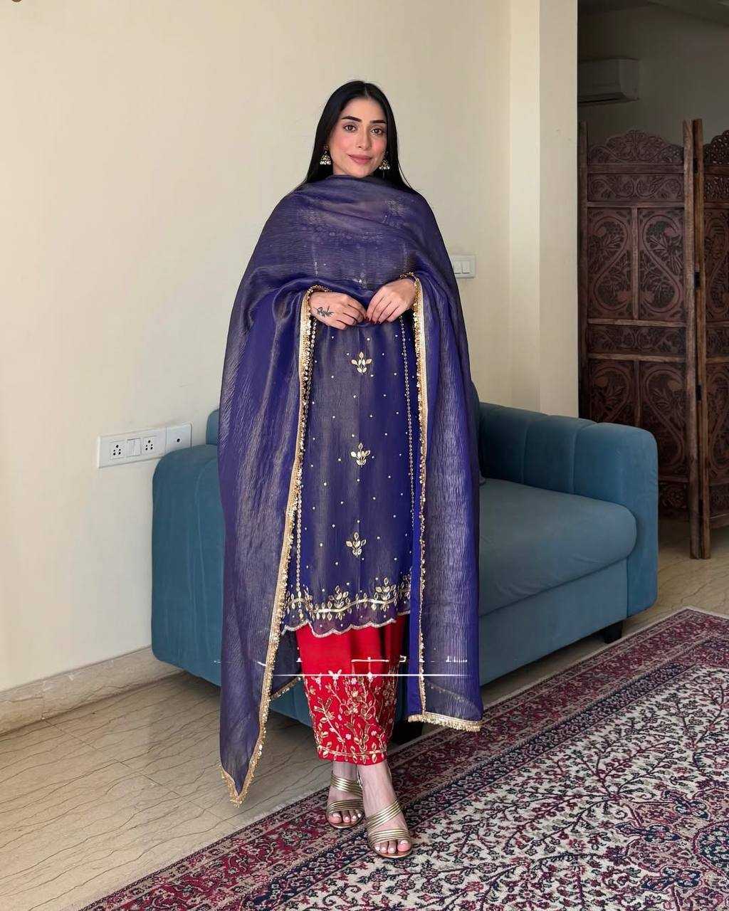 Ynf Soft Gold Crush KESH512 1695 Suits & Dresses Wedding Collections Festive Collections Wholesale Embroidery Suits Palazzo Suit Wedding Outfits Manufacturer