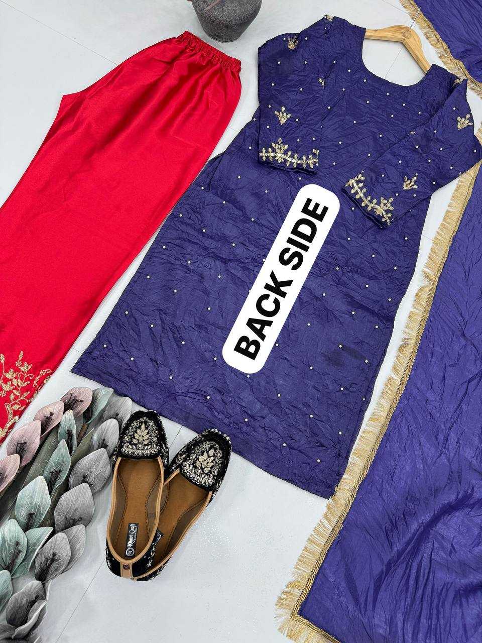 Ynf Soft Gold Crush KESH512 1695 Suits & Dresses Wedding Collections Festive Collections Wholesale Embroidery Suits Palazzo Suit Wedding Outfits Manufacturer