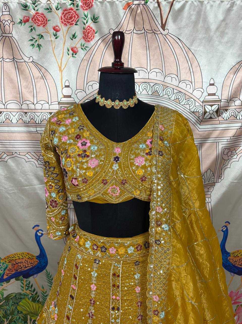 Ynf Soft Gold Crush KESH512 1773 Lehengas Wedding Collections Festive Collections Wholesale Designer Lehenga Embroidered Lehenga Lehenga With Cancan Manufacturer