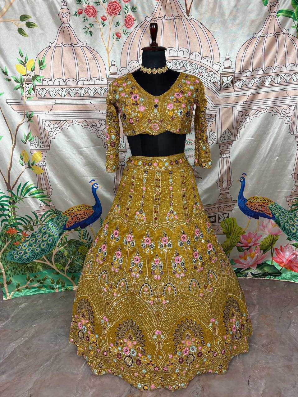 Ynf Soft Gold Crush KESH512 1773 Lehengas Wedding Collections Festive Collections Wholesale Designer Lehenga Embroidered Lehenga Lehenga With Cancan Manufacturer