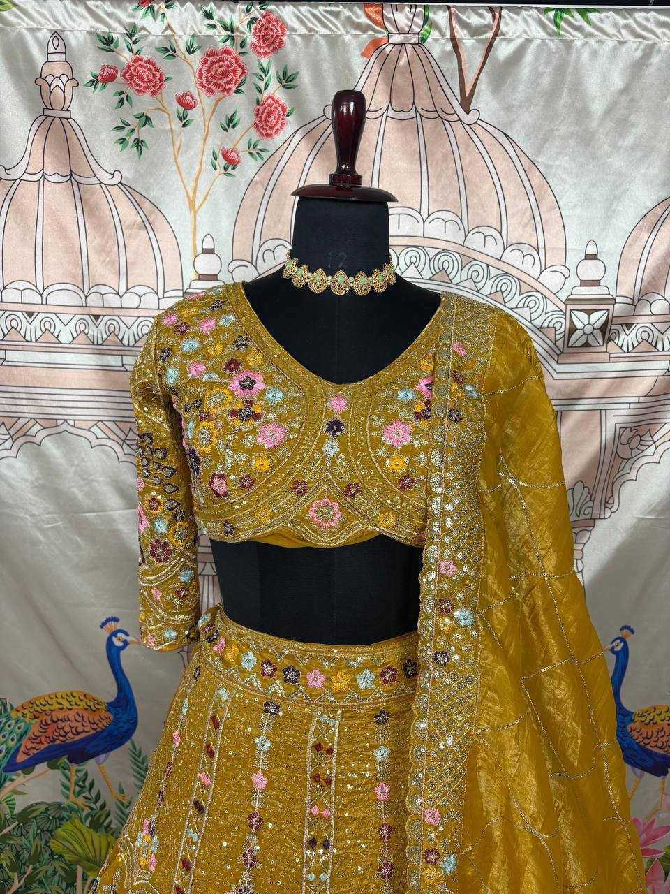 Ynf Soft Gold Crush KESH512 1773 Lehengas Wedding Collections Festive Collections Wholesale Designer Lehenga Embroidered Lehenga Lehenga With Cancan Manufacturer