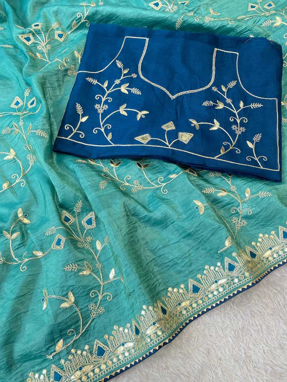 Ynf Soft Gold Crush KESH514 DAGA Sarees Wedding Collections Festive Collections Wholesale Designer Sarees Embroidered Sarees Sarees With Blouse Manufacturer