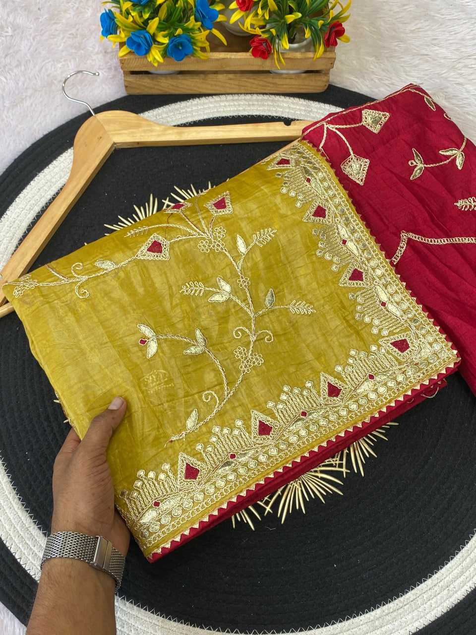 Ynf Soft Gold Crush KESH514 DAGA Sarees Wedding Collections Festive Collections Wholesale Designer Sarees Embroidered Sarees Sarees With Blouse Manufacturer