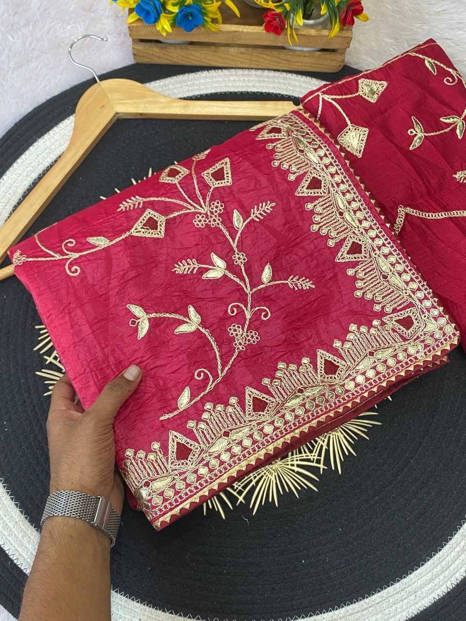 Ynf Soft Gold Crush KESH514 DAGA Sarees Wedding Collections Festive Collections Wholesale Designer Sarees Embroidered Sarees Sarees With Blouse Manufacturer