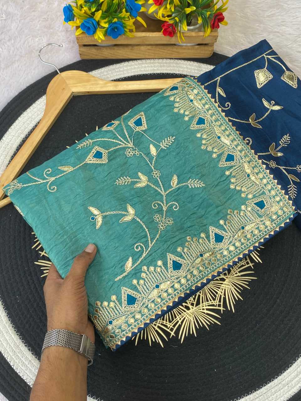 Ynf Soft Gold Crush KESH514 DAGA Sarees Wedding Collections Festive Collections Wholesale Designer Sarees Embroidered Sarees Sarees With Blouse Manufacturer