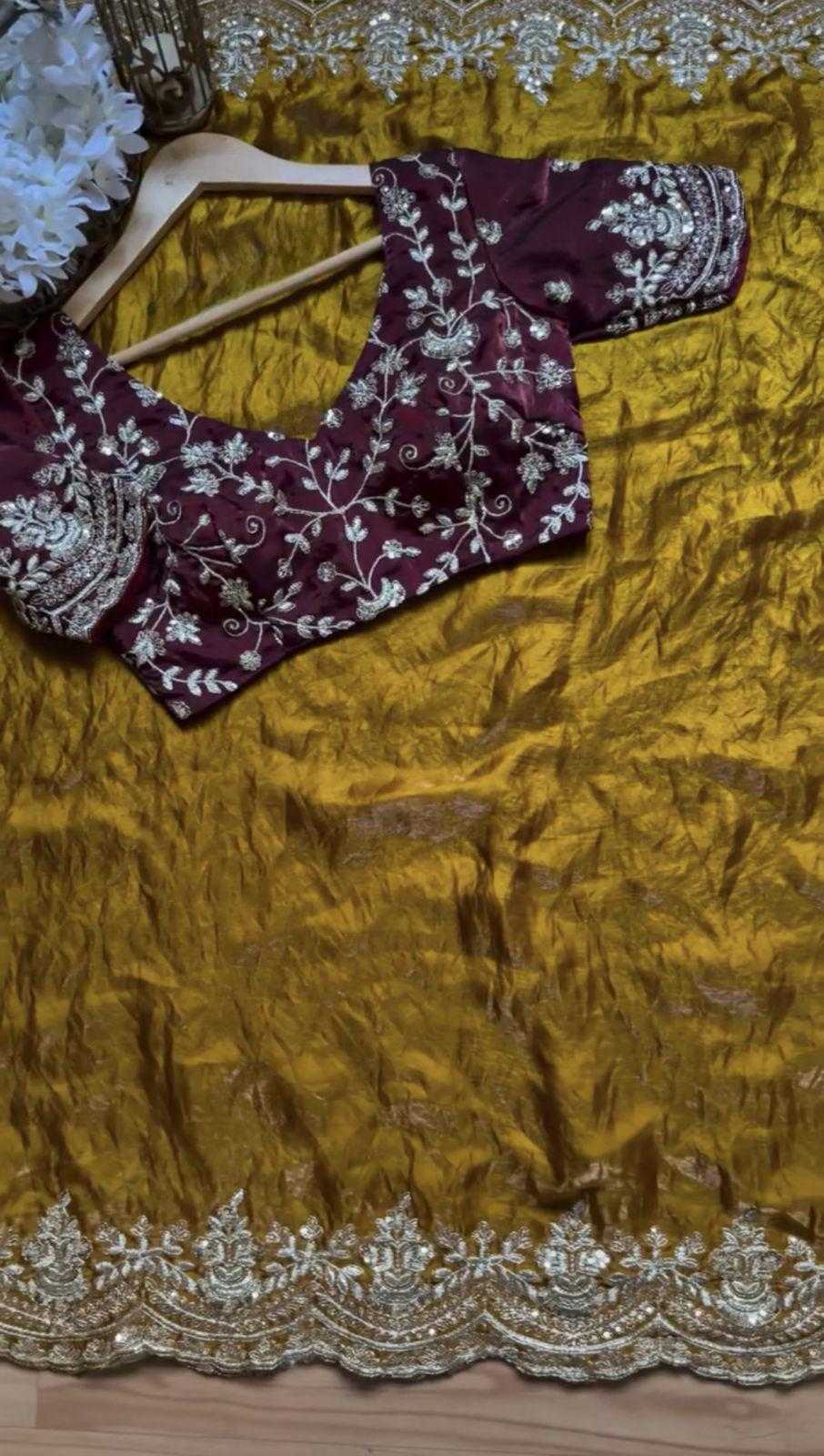 Ynf Soft Gold Crush RIN164 classy vibe Sarees Wholesale Designer Sarees Party Wear Sarees Zari Border Sarees Manufacturer
