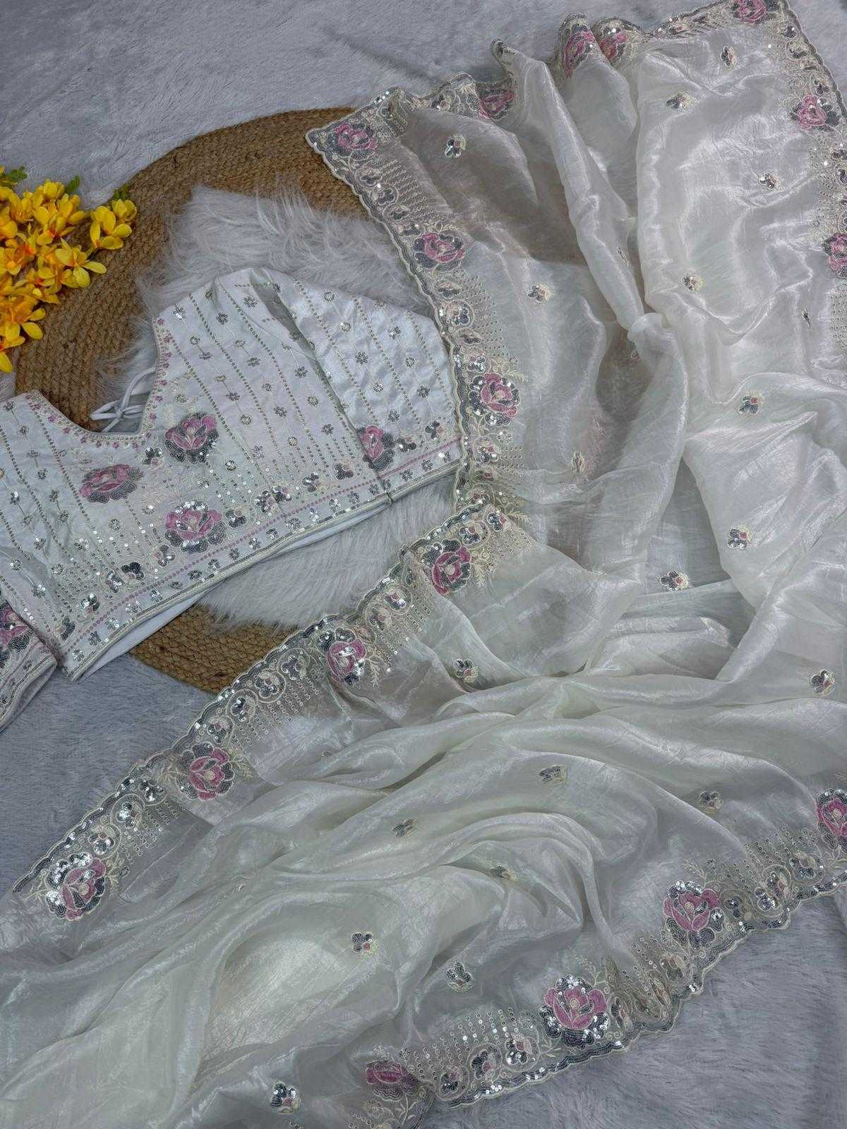 Ynf Soft Gold Crush RIN164 glamour Sarees Festive Collections Wholesale Sequence Sarees Embroidered Sarees Onam Collections Manufacturer