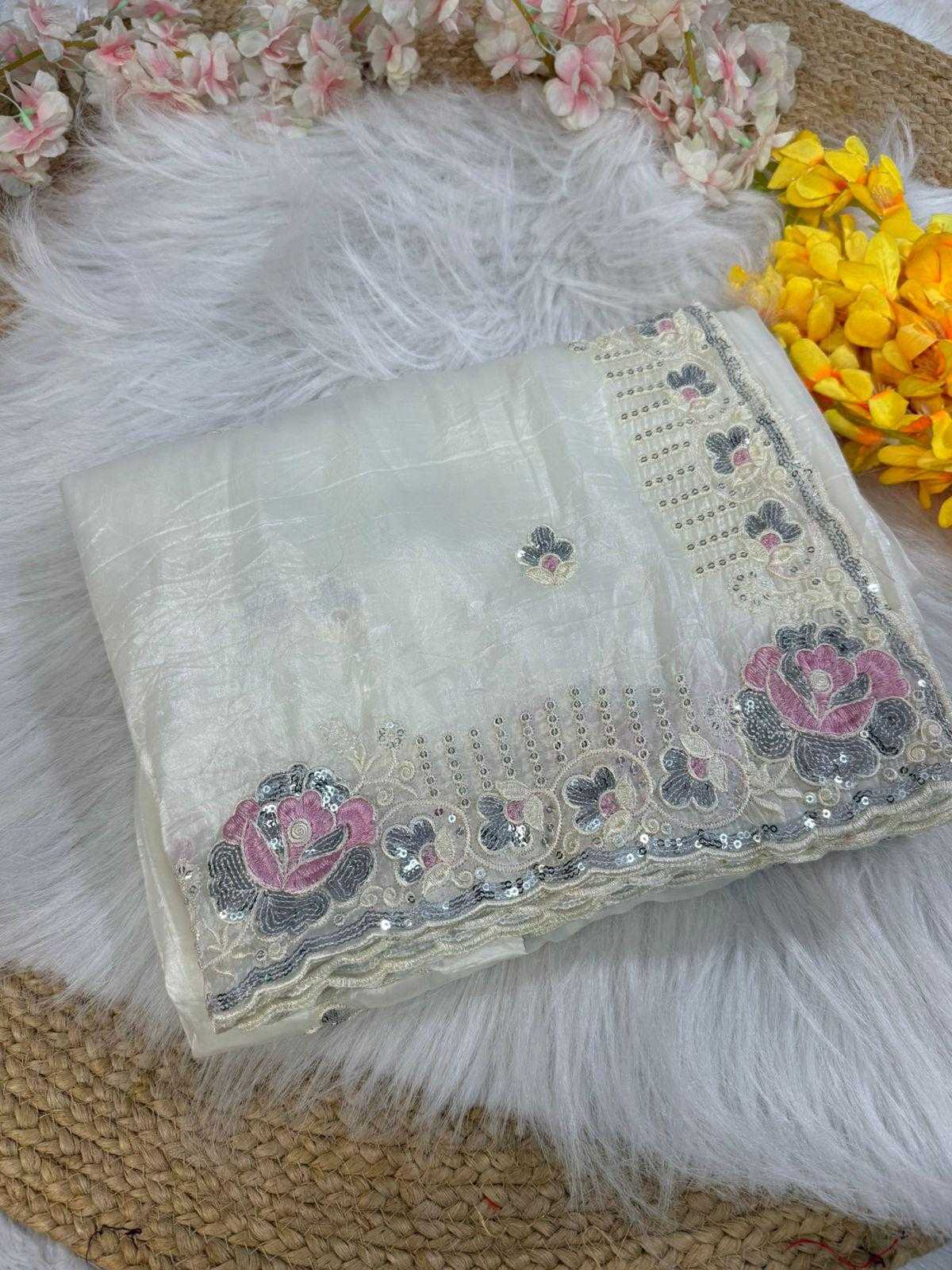 Ynf Soft Gold Crush RIN164 glamour Sarees Festive Collections Wholesale Sequence Sarees Embroidered Sarees Onam Collections Manufacturer