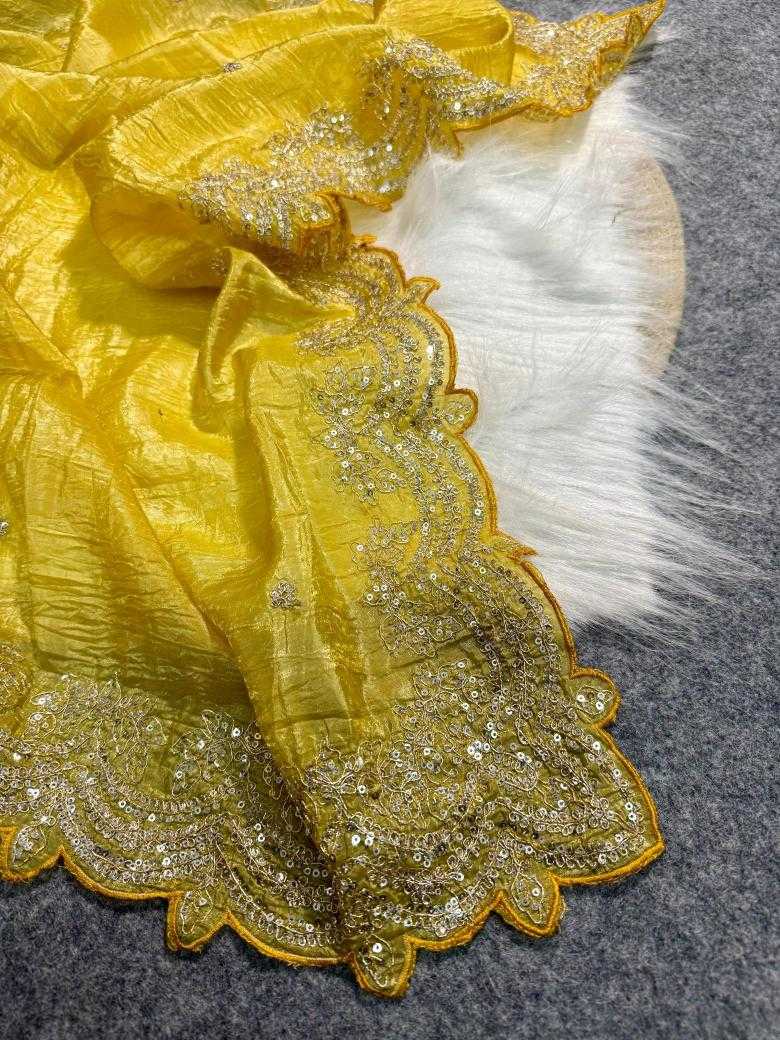 Ynf Soft Gold Crush RIN164 LILA Sarees Wedding Collections Festive Collections Wholesale Embroidered Sarees Yellow Sarees Wedding Outfits Manufacturer
