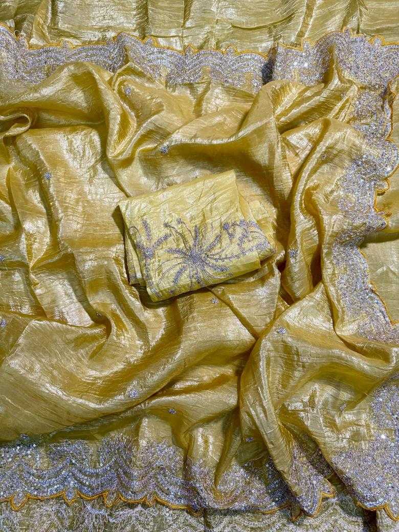 Ynf Soft Gold Crush RIN164 LILA Sarees Wedding Collections Festive Collections Wholesale Embroidered Sarees Yellow Sarees Wedding Outfits Manufacturer