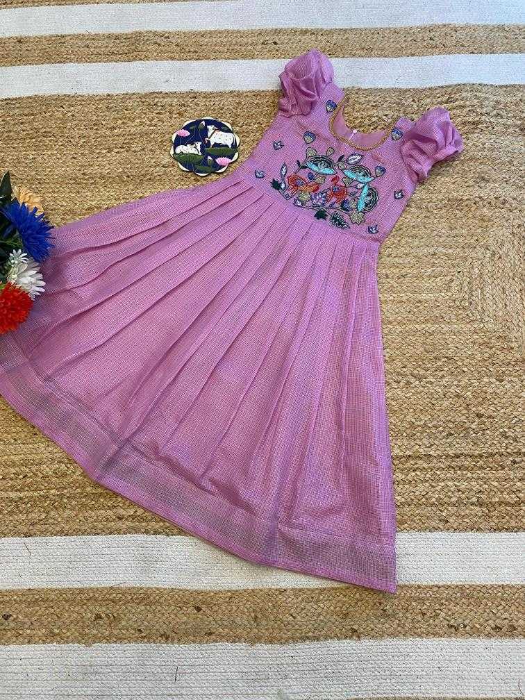 Ynf Soft Kota KESH493 Khatli Kids Wear Wholesale Kids Gown Kids Ethnic Gowns Manufacturer