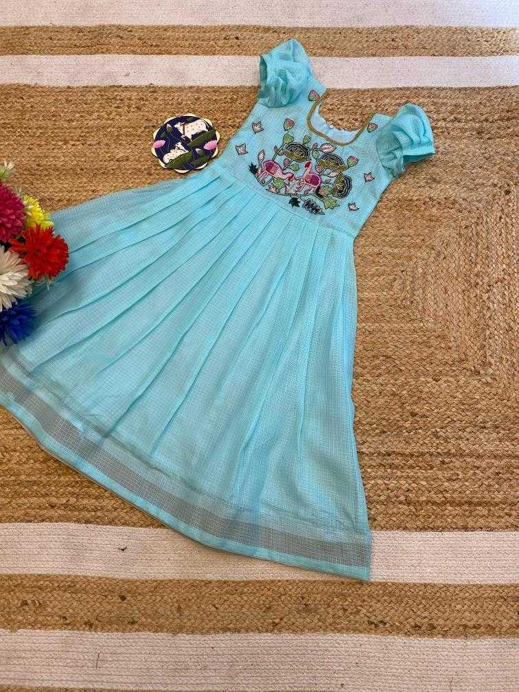 Ynf Soft Kota KESH493 Khatli Kids Wear Wholesale Kids Gown Kids Ethnic Gowns Manufacturer