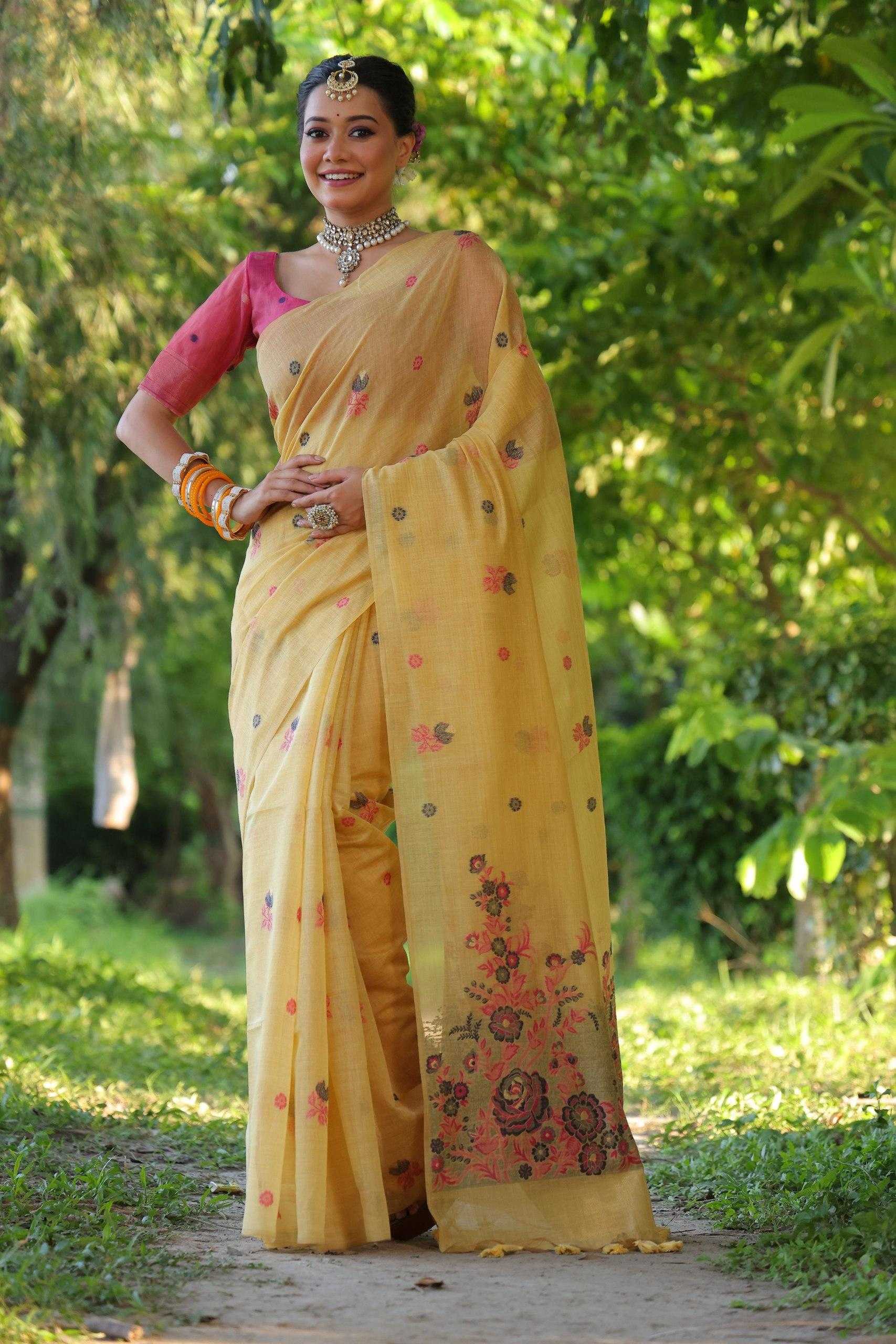 Ynf Soft Muga Silk KESH532 MUGA COTTON 220 Sarees Wholesale Designer Sarees Party Wear Sarees Fancy Sarees Manufacturer
