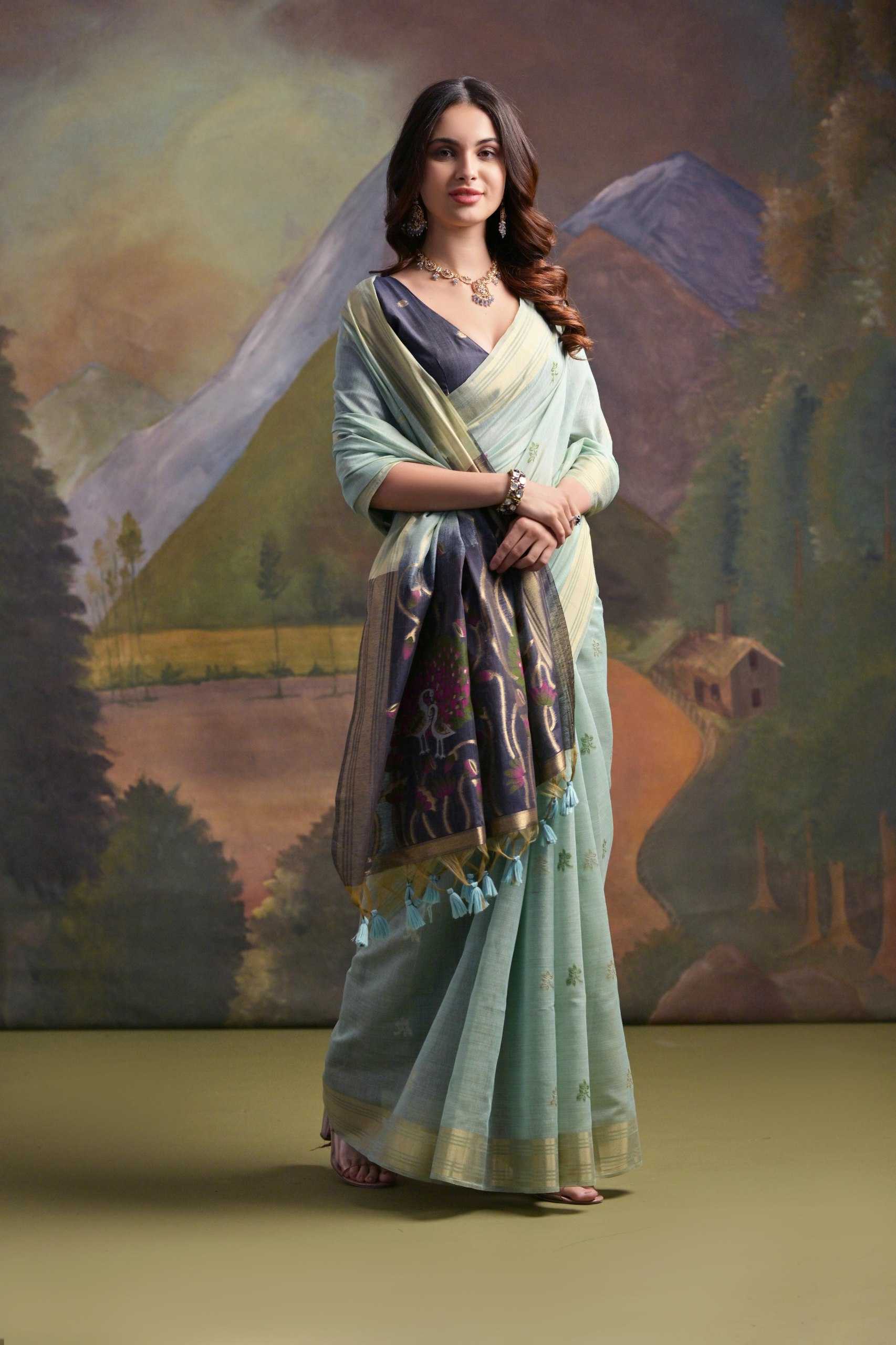 Ynf Soft Muga Silk KESH532 MUGA COTTON 406 Sarees Wholesale Designer Sarees Butta Sarees Traditional Sarees Manufacturer