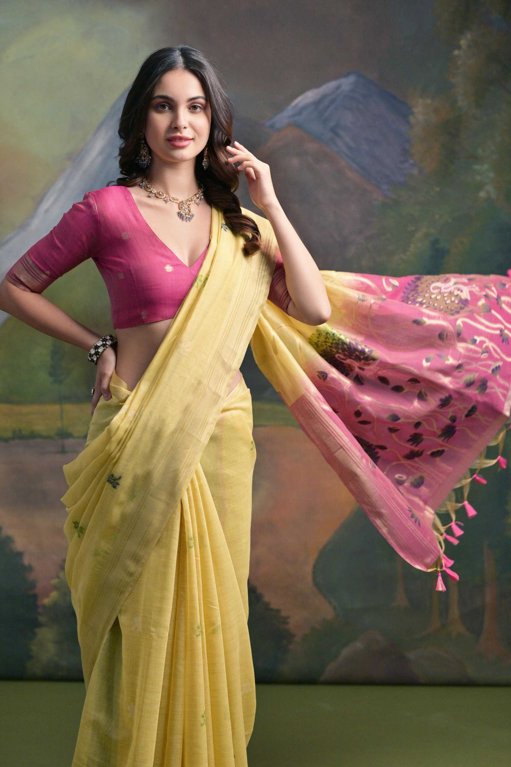 Ynf Soft Muga Silk KESH532 MUGA COTTON 406 Sarees Wholesale Designer Sarees Butta Sarees Traditional Sarees Manufacturer