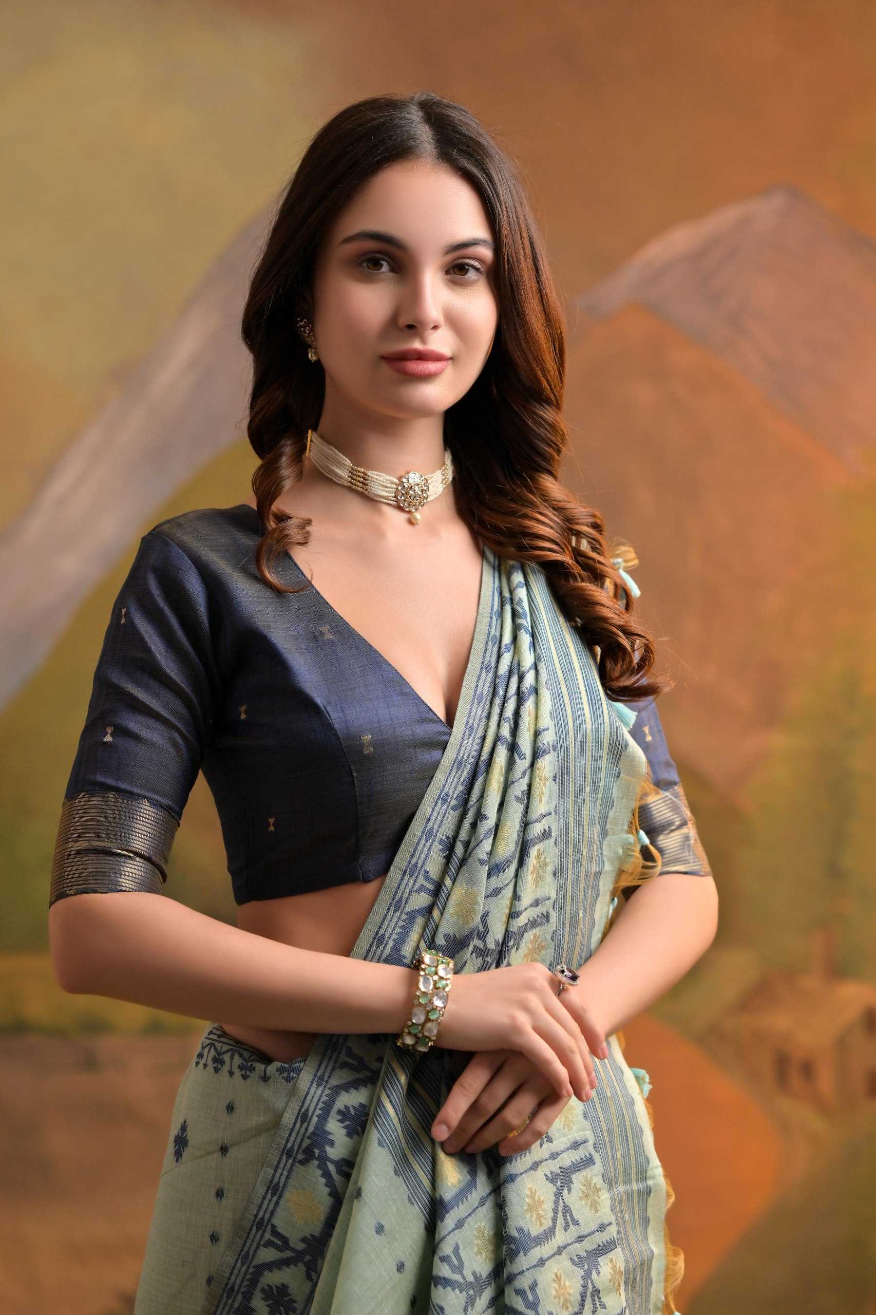 Ynf Soft Muga Silk KESH532 MUGA COTTON JAMDANI 5 Sarees Wholesale Fancy Sarees Butta Sarees Cotton Sarees Manufacturer
