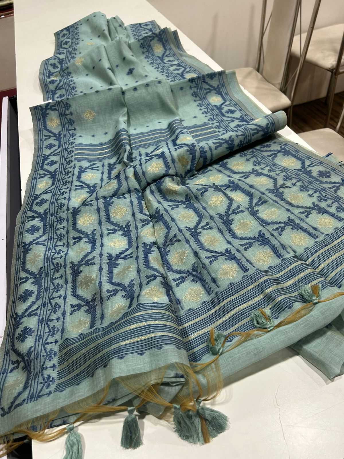 Ynf Soft Muga Silk KESH532 MUGA COTTON JAMDANI 5 Sarees Wholesale Fancy Sarees Butta Sarees Cotton Sarees Manufacturer