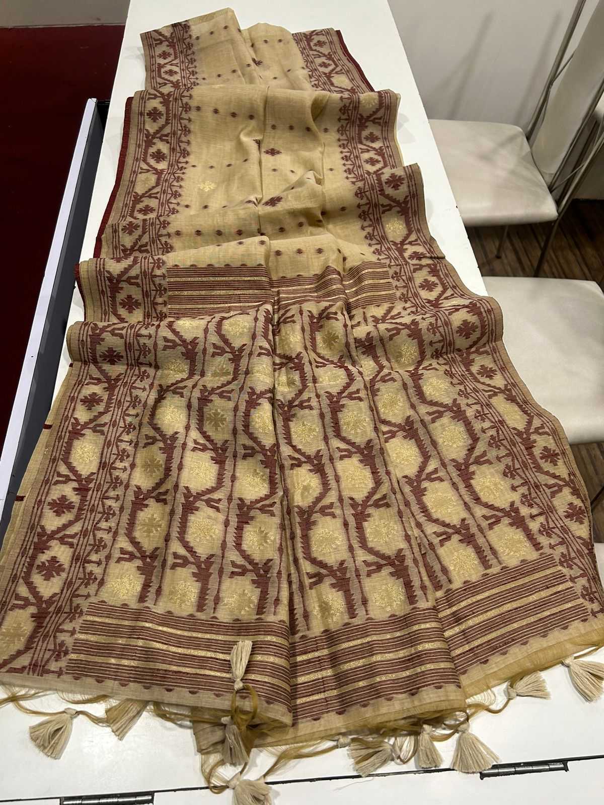 Ynf Soft Muga Silk KESH532 MUGA COTTON JAMDANI 5 Sarees Wholesale Fancy Sarees Butta Sarees Cotton Sarees Manufacturer