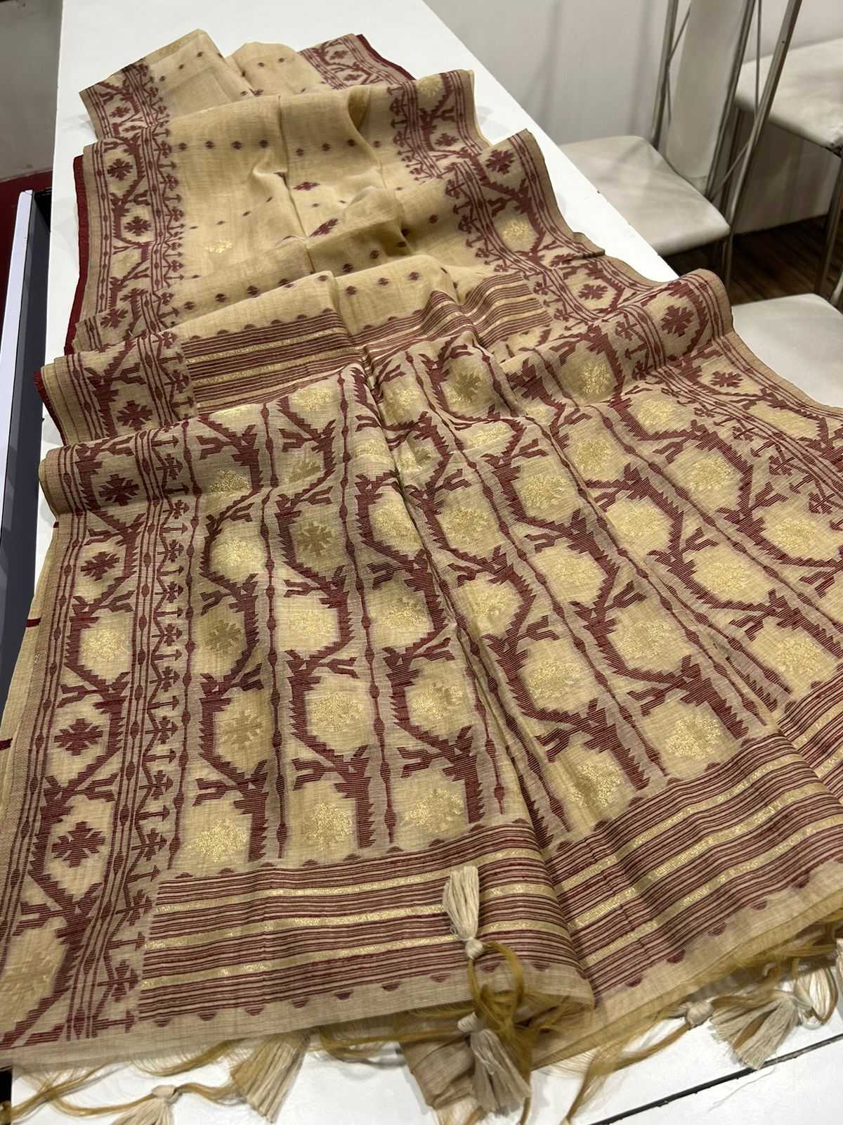 Ynf Soft Muga Silk KESH532 MUGA COTTON JAMDANI 5 Sarees Wholesale Fancy Sarees Butta Sarees Cotton Sarees Manufacturer