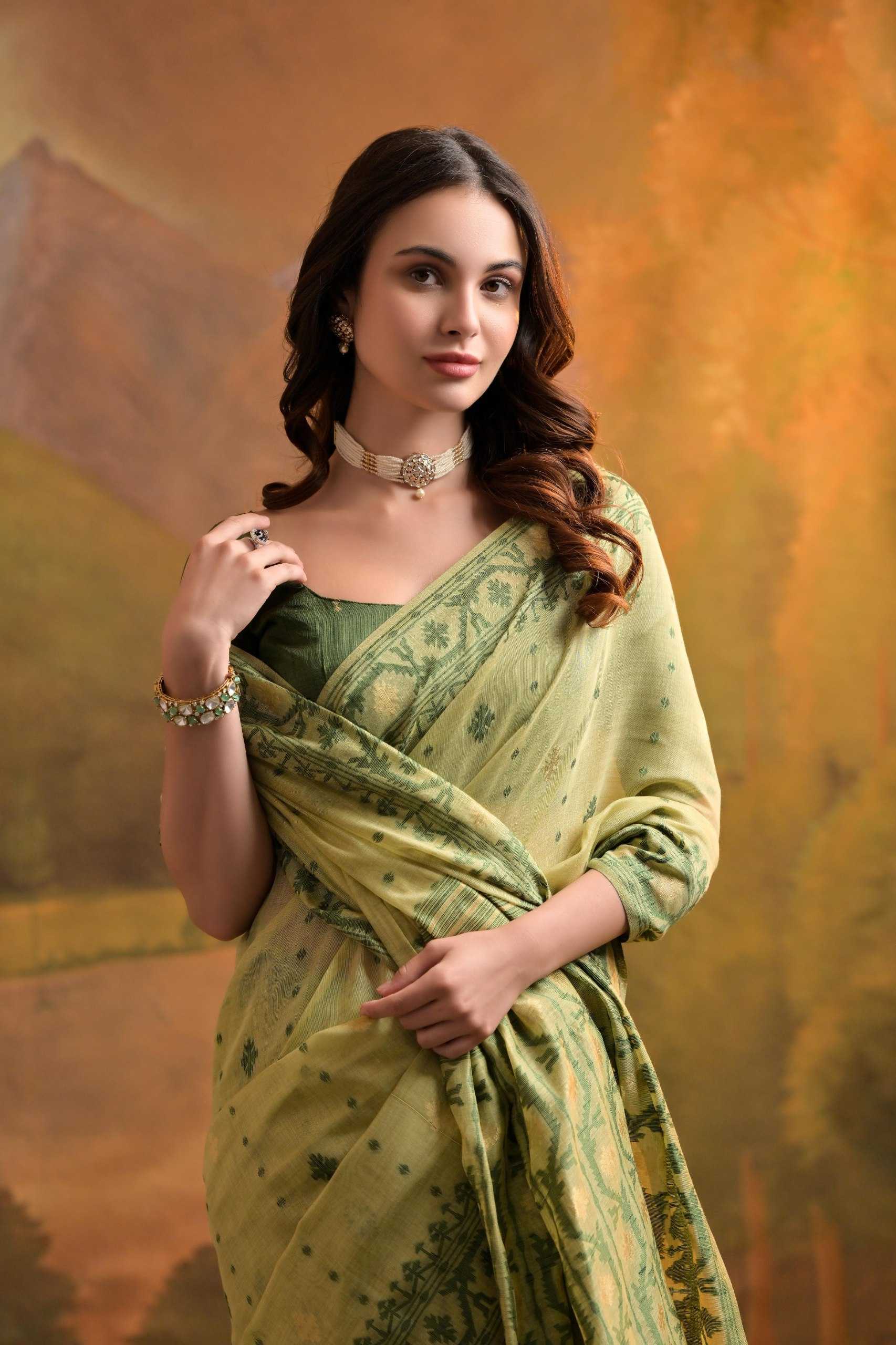 Ynf Soft Muga Silk KESH532 MUGA COTTON JAMDANI 5 Sarees Wholesale Fancy Sarees Butta Sarees Cotton Sarees Manufacturer