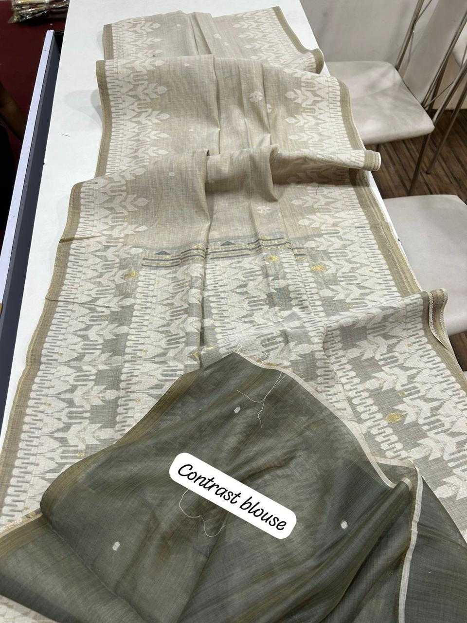 Ynf Soft Muga Silk KESH532 MUGA COTTON JAMDANI 7 Sarees Wholesale Designer Sarees Fancy Sarees Cotton Sarees Manufacturer