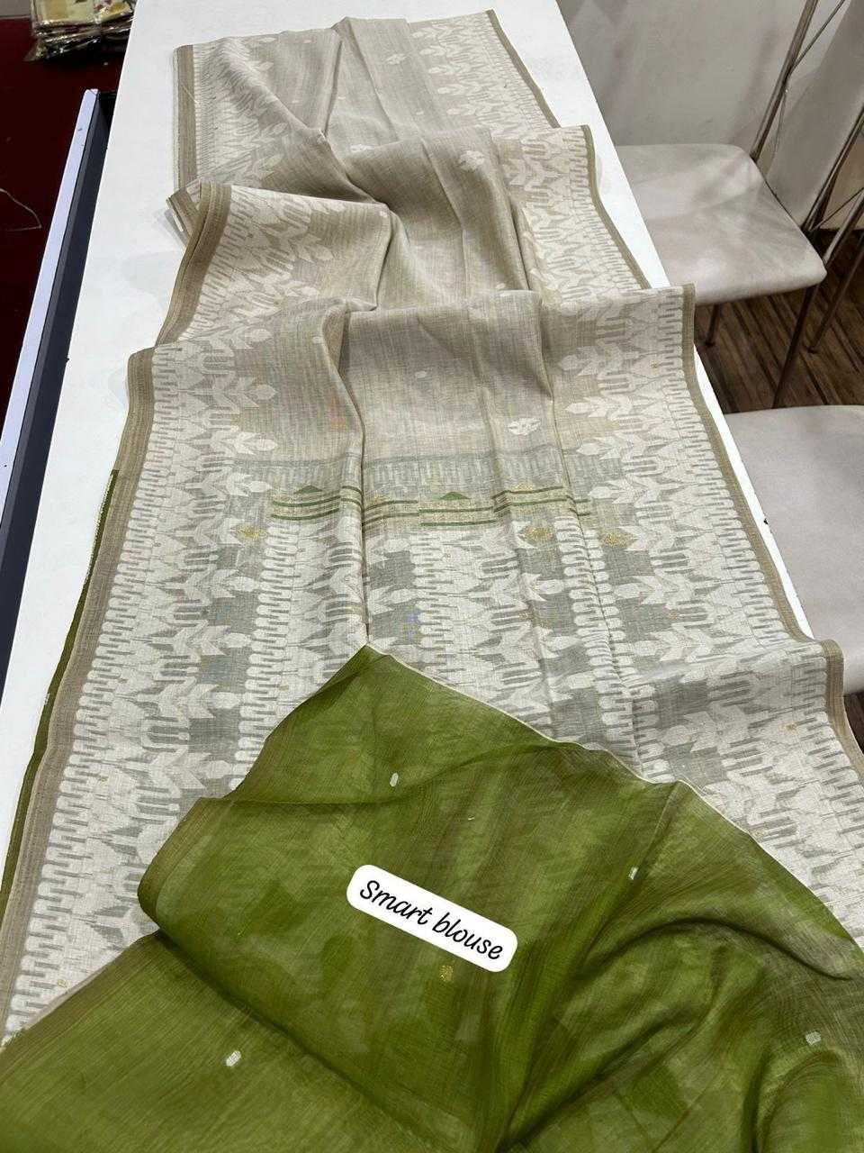Ynf Soft Muga Silk KESH532 MUGA COTTON JAMDANI 7 Sarees Wholesale Designer Sarees Fancy Sarees Cotton Sarees Manufacturer