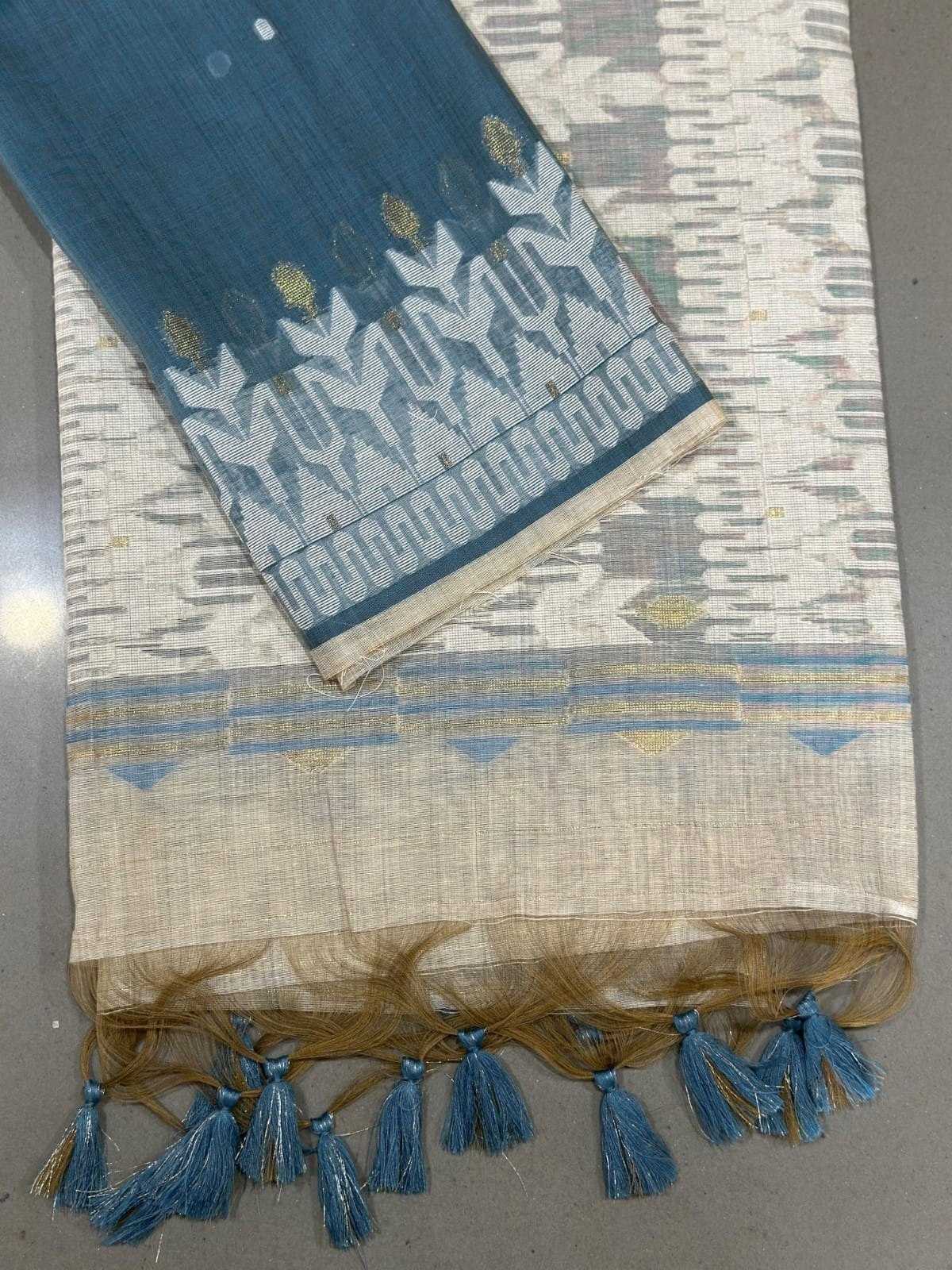 Ynf Soft Muga Silk KESH532 MUGA COTTON JAMDANI 7 Sarees Wholesale Designer Sarees Fancy Sarees Cotton Sarees Manufacturer