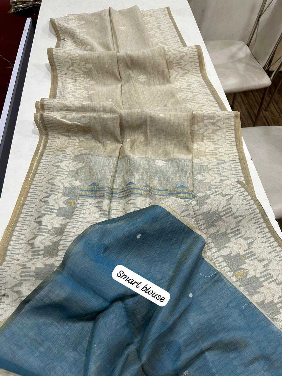 Ynf Soft Muga Silk KESH532 MUGA COTTON JAMDANI 7 Sarees Wholesale Designer Sarees Fancy Sarees Cotton Sarees Manufacturer
