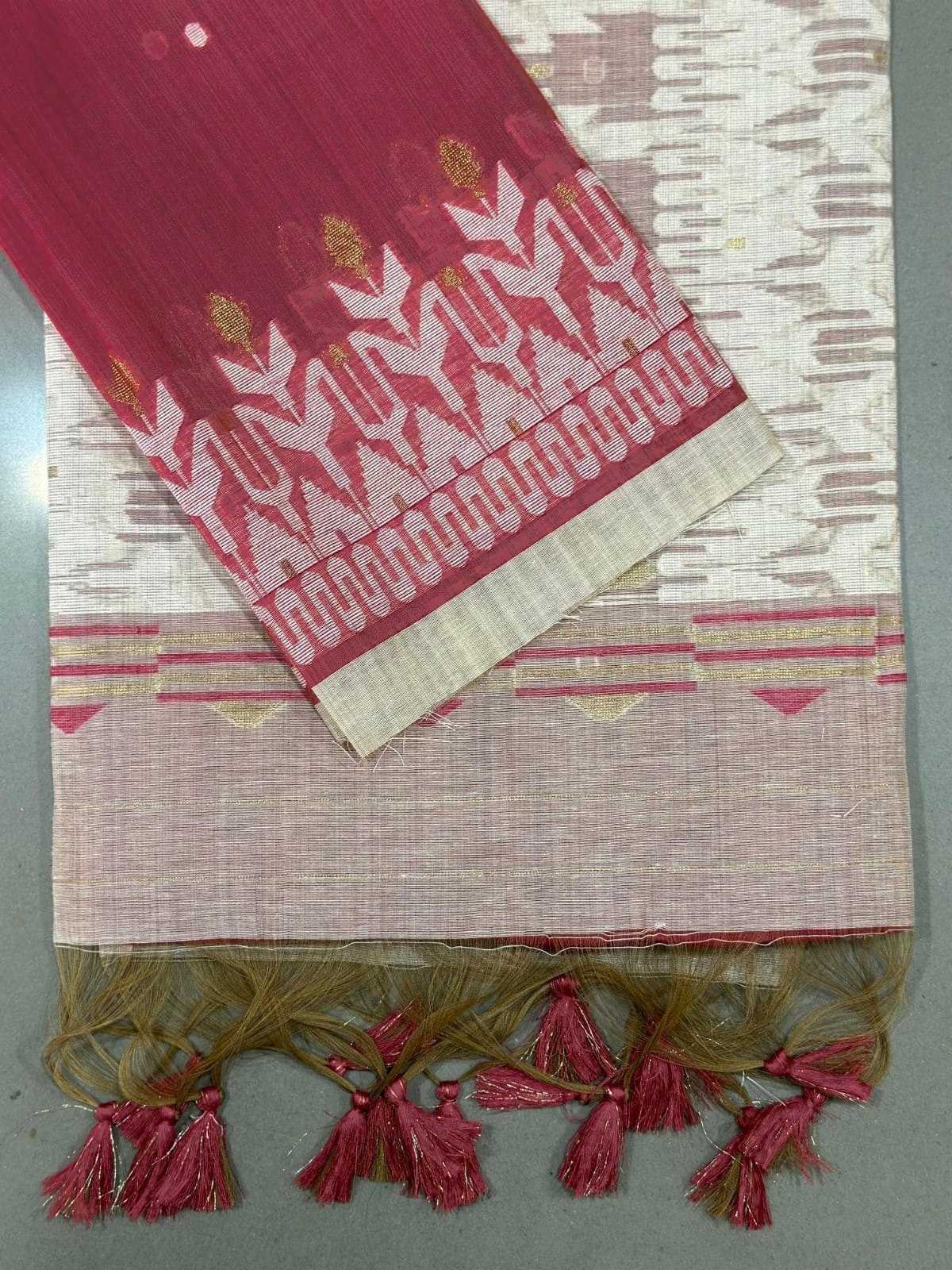 Ynf Soft Muga Silk KESH532 MUGA COTTON JAMDANI 7 Sarees Wholesale Designer Sarees Fancy Sarees Cotton Sarees Manufacturer