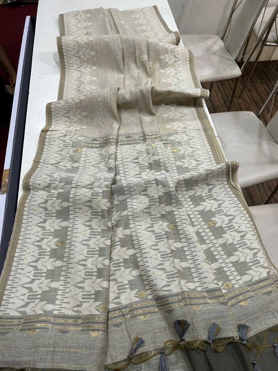 Ynf Soft Muga Silk KESH532 MUGA COTTON JAMDANI 7 Sarees Wholesale Designer Sarees Fancy Sarees Cotton Sarees Manufacturer