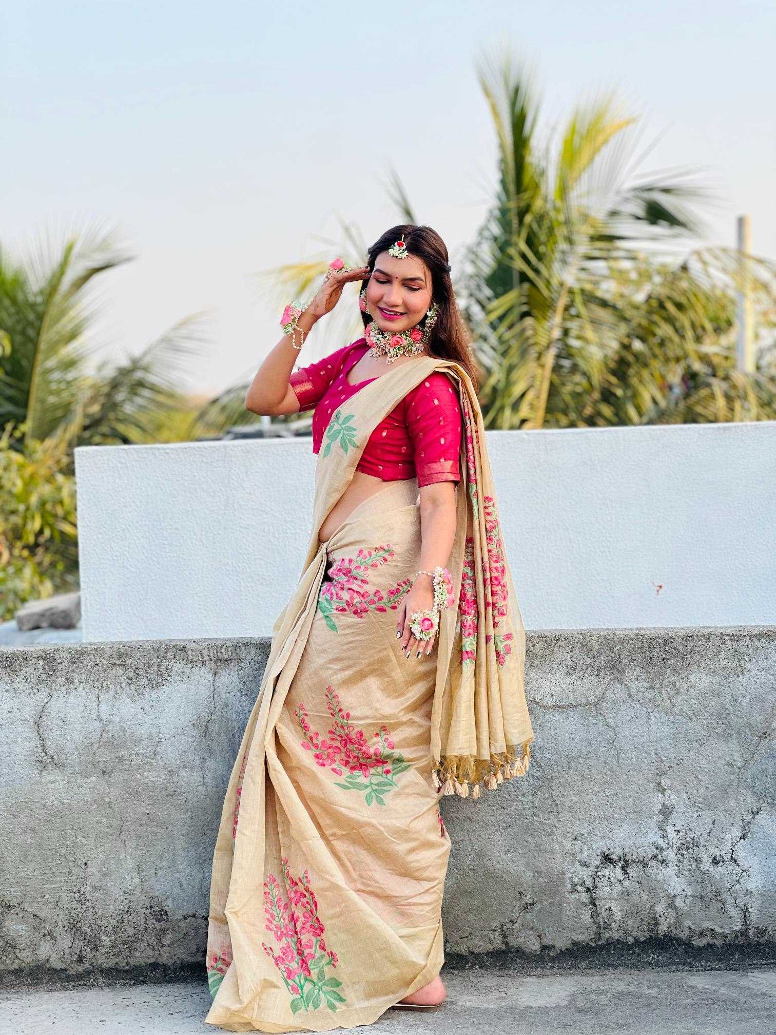 Ynf Soft Muga Silk KESH532 MUGA COTTON TREE 3 Sarees Wedding Collections Festive Collections Wholesale Traditional Sarees Silk Sarees Sarees With Blouse Manufacturer