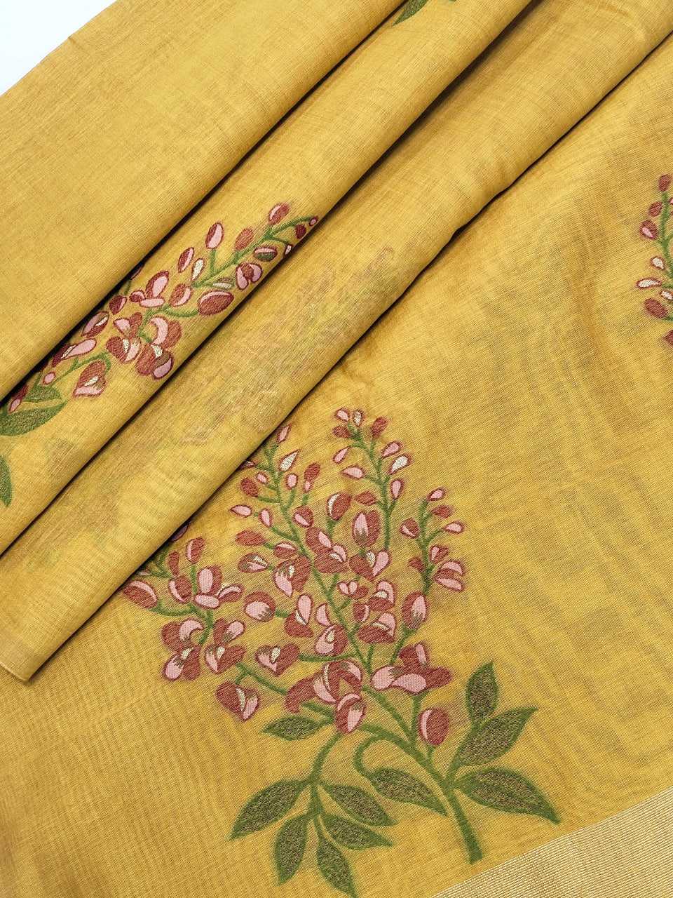 Ynf Soft Muga Silk KESH532 MUGA COTTON TREE 4 Sarees Wedding Collections Festive Collections Wholesale Floral Sarees Traditional Sarees Silk Sarees Manufacturer