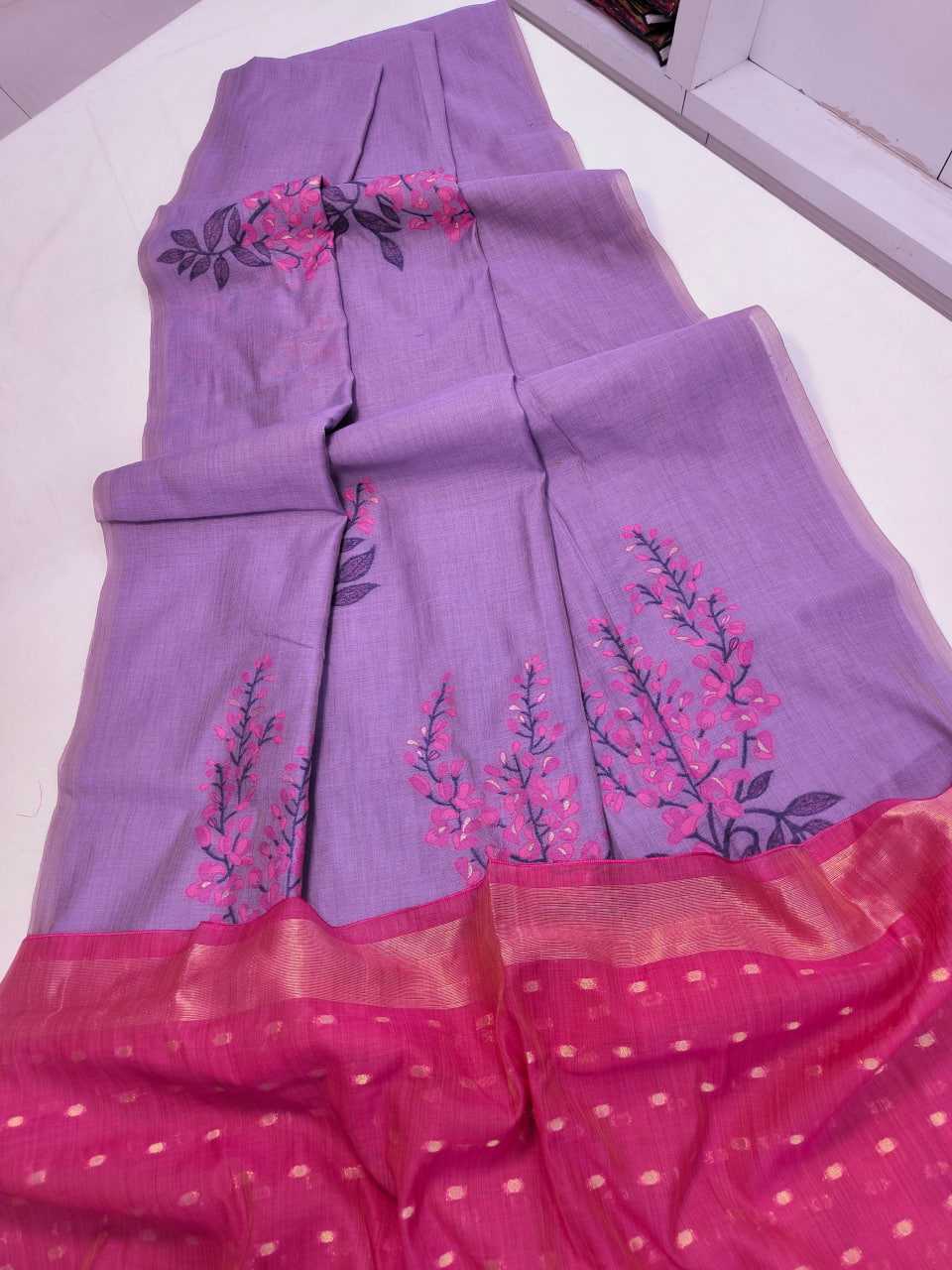 Ynf Soft Muga Silk KESH532 MUGA COTTON TREE 4 Sarees Wedding Collections Festive Collections Wholesale Floral Sarees Traditional Sarees Silk Sarees Manufacturer