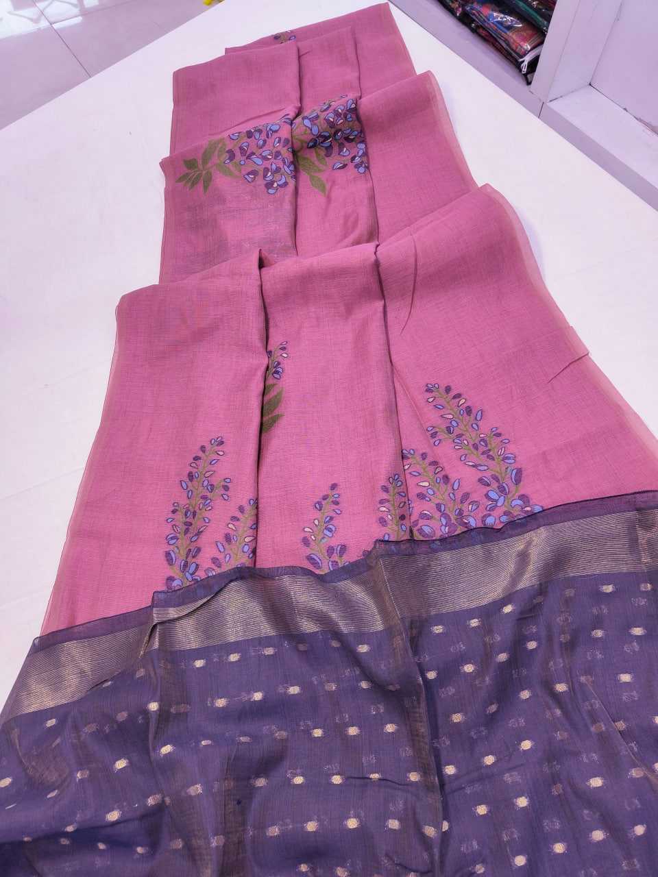 Ynf Soft Muga Silk KESH532 MUGA COTTON TREE 4 Sarees Wedding Collections Festive Collections Wholesale Floral Sarees Traditional Sarees Silk Sarees Manufacturer