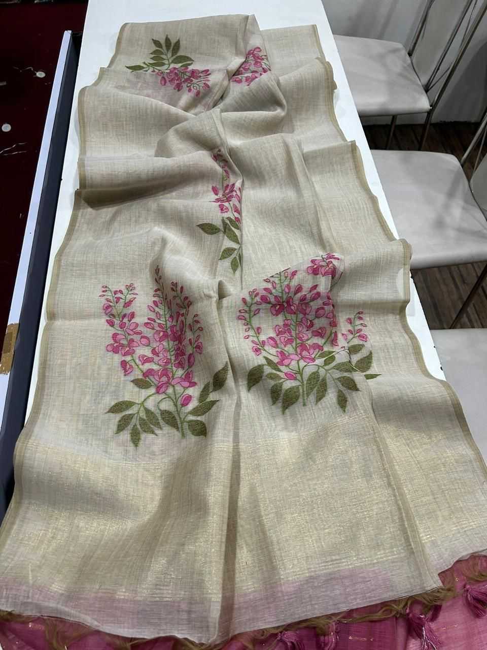 Ynf Soft Muga Silk KESH532 MUGA COTTON TREE Sarees Wedding Collections Festive Collections Wholesale Silk Sarees Zari Sarees Onam Collections Manufacturer