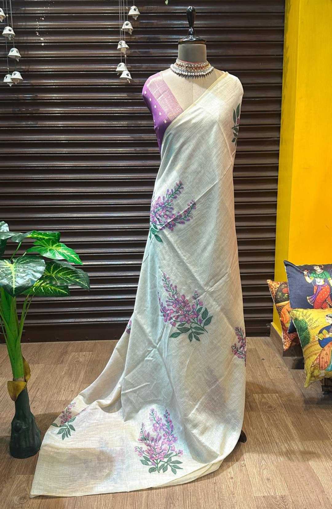 Ynf Soft Muga Silk KESH532 MUGA COTTON TREE Sarees Wedding Collections Festive Collections Wholesale Silk Sarees Zari Sarees Onam Collections Manufacturer
