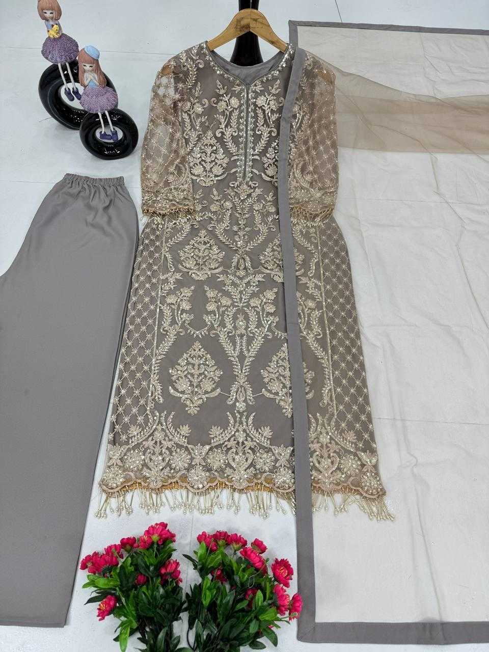 Ynf Soft Net KESH512 1674 Suits & Dresses Wholesale Ladies Suits Palazzo Suit Embroidered Suits Manufacturer