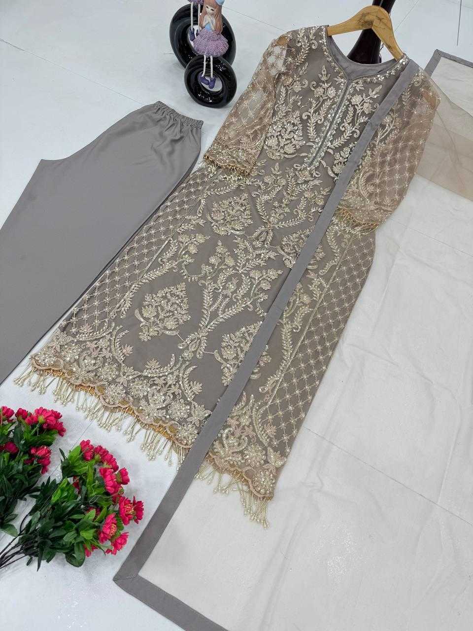 Ynf Soft Net KESH512 1674 Suits & Dresses Wholesale Ladies Suits Palazzo Suit Embroidered Suits Manufacturer