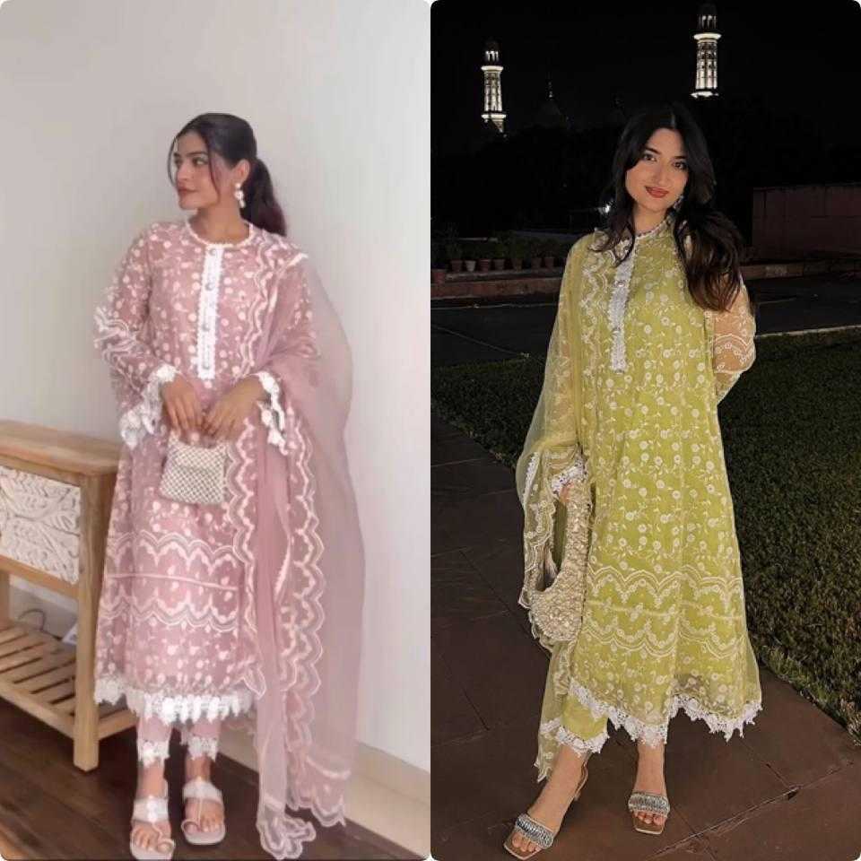 Ynf Soft Net KESH512 1681 Suits & Dresses Wholesale Ladies Suits Embroidery Suits Palazzo Suit Manufacturer