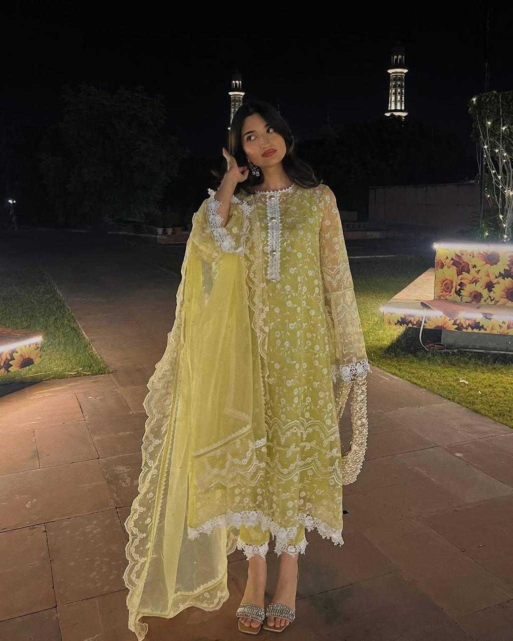 Ynf Soft Net KESH512 1681 Suits & Dresses Wholesale Ladies Suits Embroidery Suits Palazzo Suit Manufacturer