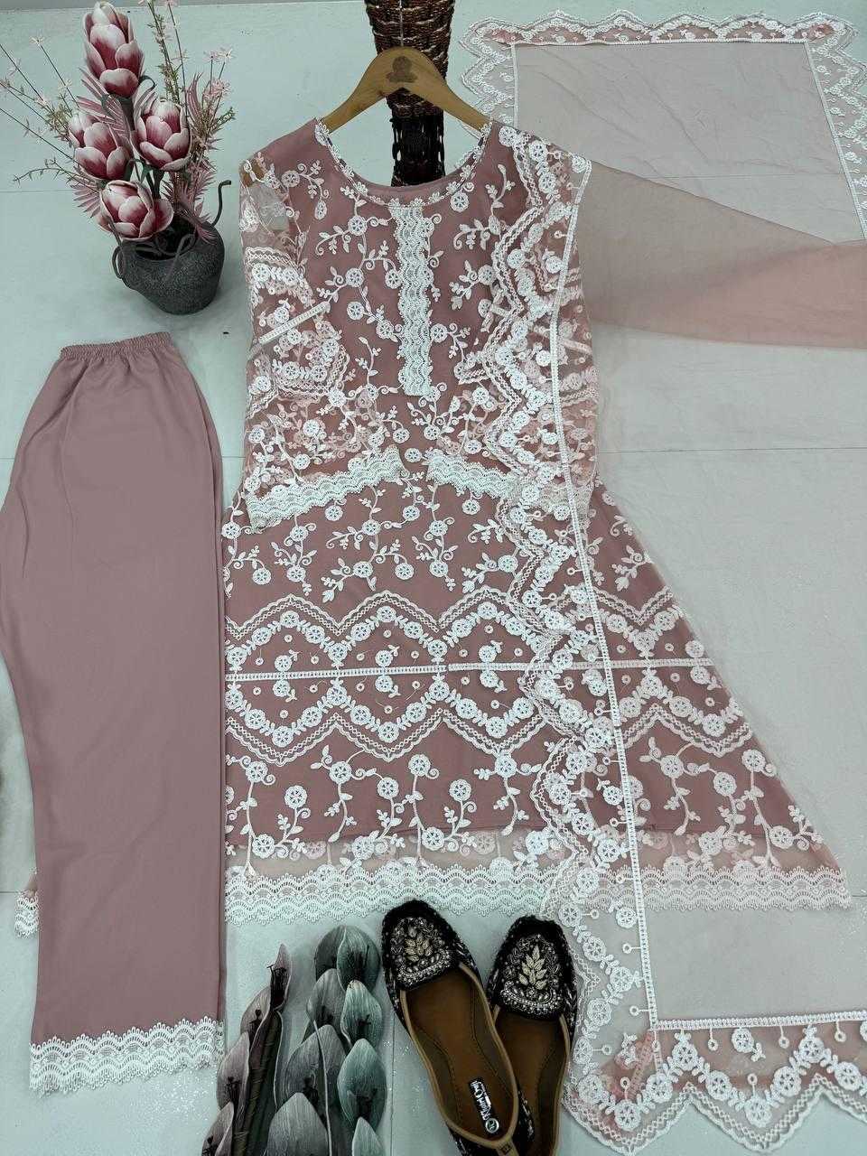 Ynf Soft Net KESH512 1681 Suits & Dresses Wholesale Ladies Suits Embroidery Suits Palazzo Suit Manufacturer