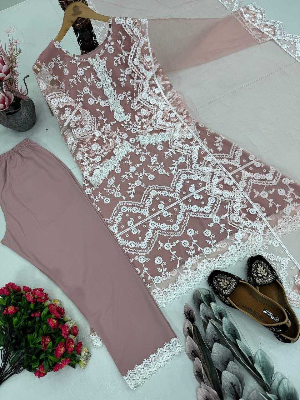 Ynf Soft Net KESH512 1681 Suits & Dresses Wholesale Ladies Suits Embroidery Suits Palazzo Suit Manufacturer
