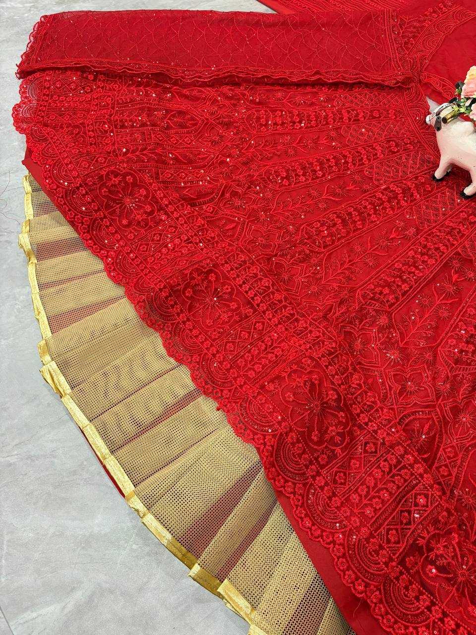 Ynf Soft Net KESH512 1770 Lehengas Wedding Collections Festive Collections Wholesale Net Fancy Lehenga Lehenga With Blouse Red Lehenga Manufacturer