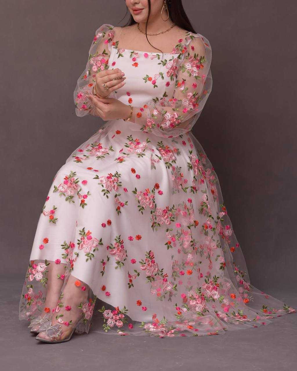 Ynf Soft Net KESH512 222 Gowns Wholesale Embroidery Gowns Anarkali Gown Manufacturer