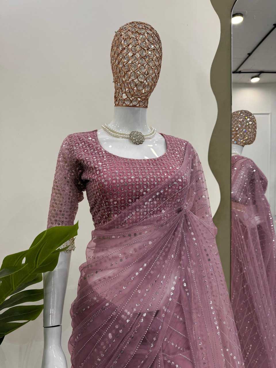 Ynf Soft Net RIN133 599 Sarees Wholesale Party Wear Sarees Net Sarees Sequin Sarees Manufacturer