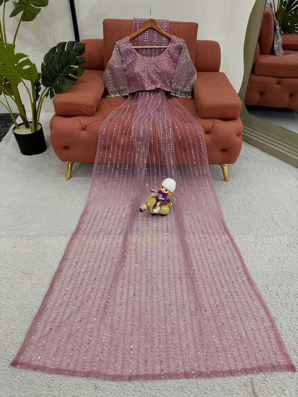 Ynf Soft Net RIN133 599 Sarees Wholesale Party Wear Sarees Net Sarees Sequin Sarees Manufacturer